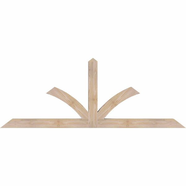 Ekena Millwork Richland Smooth Timber Gable Bracket, Douglas Fir, 72"W x 27"H x 3 1/2"D x 3 1/2"F, 9/12 Pitch GBW072X27X0404RIC00SDF - main